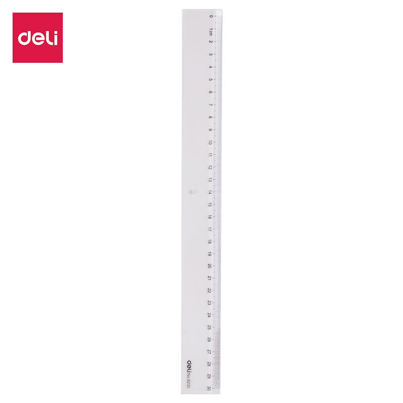 Deli Ruler 30cm Clear Plastic