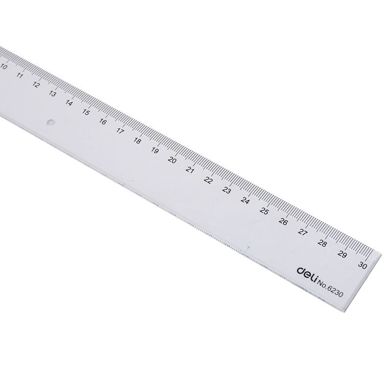 Deli Ruler 30cm Clear Plastic