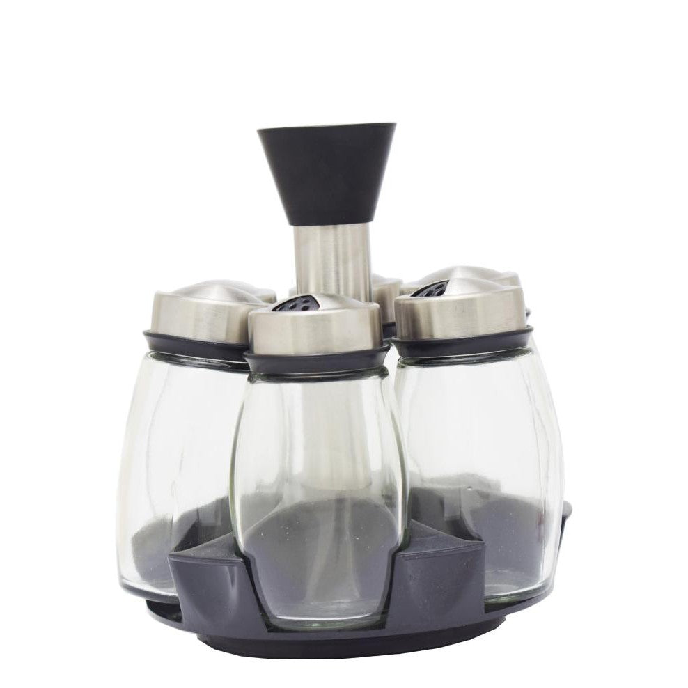 Aqua Spice Rack Black 6 Jar 25024