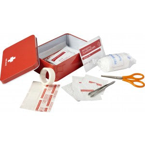 First Aid Steel Tin Box 9.5x13.5cm