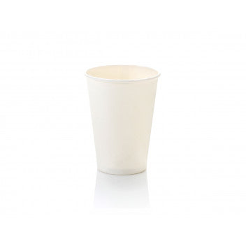 350ml Paper Coffee Cup Double Wall White with White Sip Lid 10pack