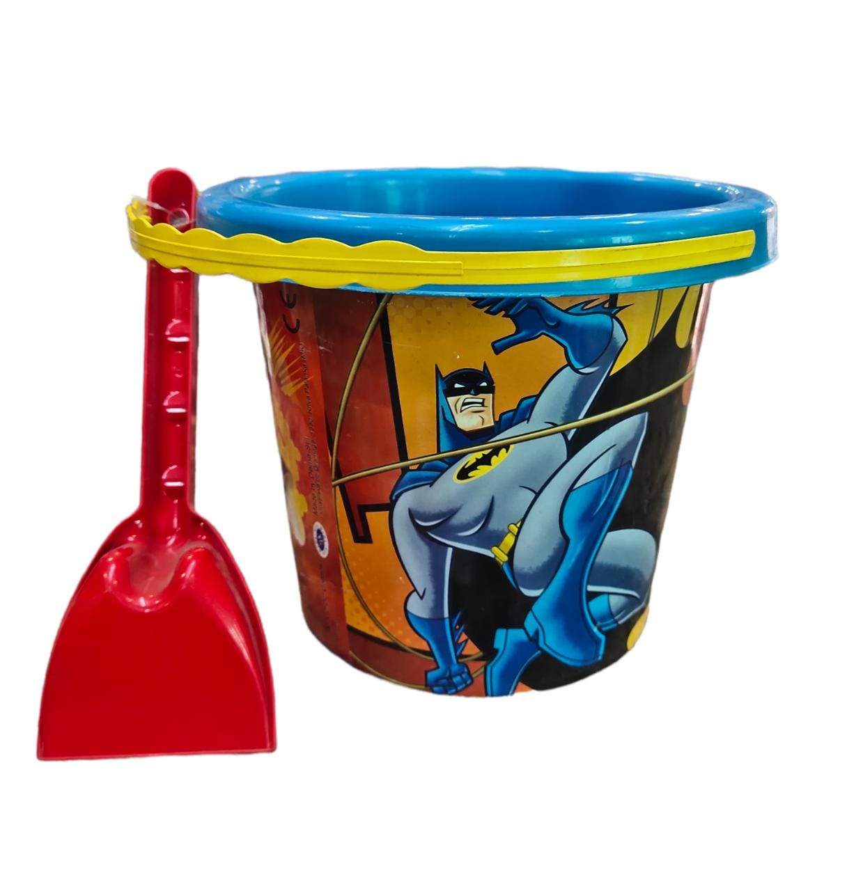 Kiddies Beach Bucket with Scoop Bat Man Print Em 5310329002827