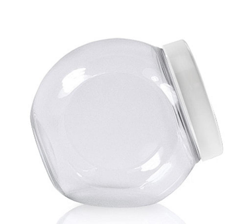 50ml PET Plastic Slanted Jar Round with Clear Lid
