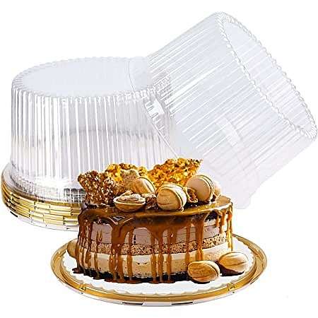 Disposable Cake Dome Lid with Gold Tray 20x7.5cm 97101970