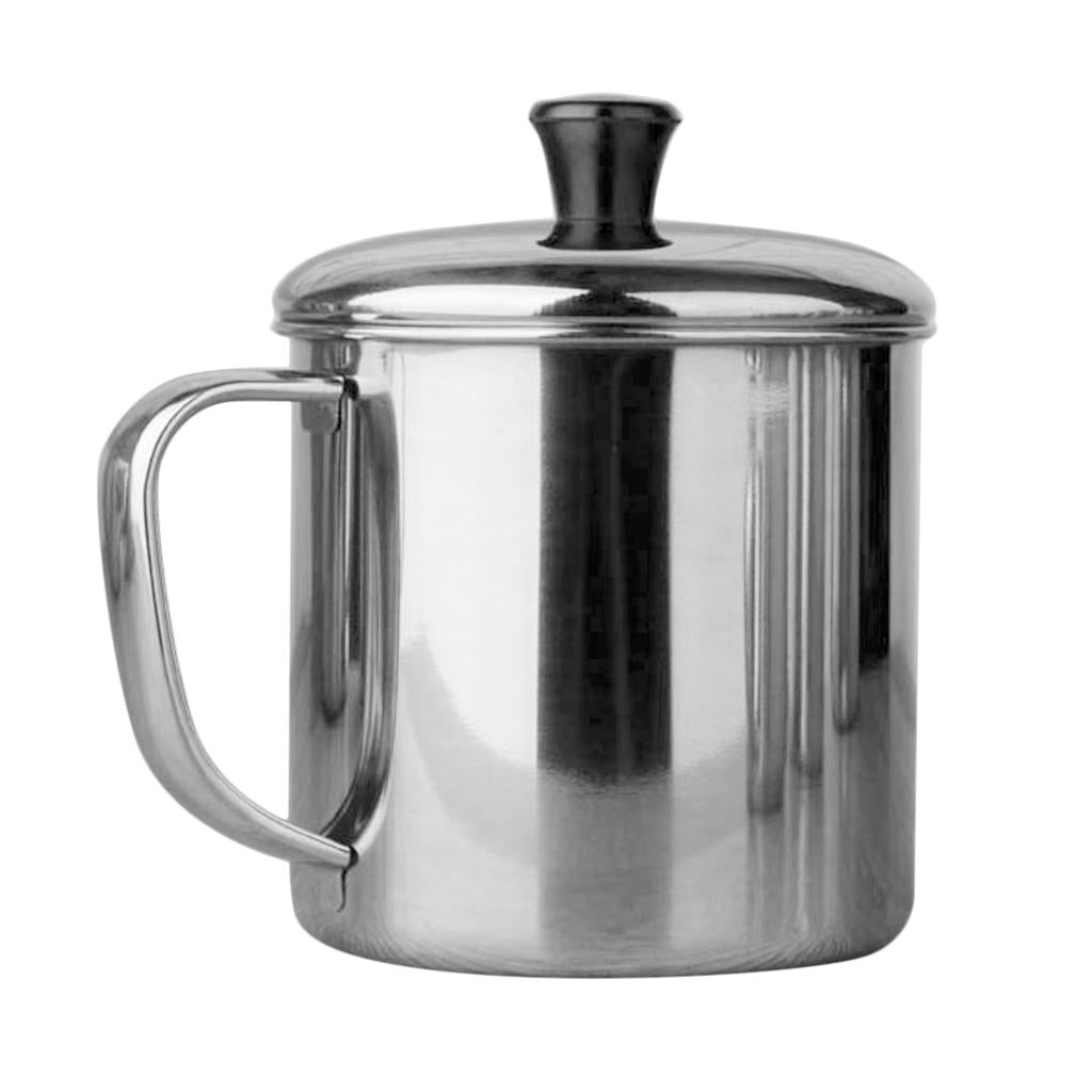 Mug Pot Stainless Steel with Lid 8.5x8cm XSS2048