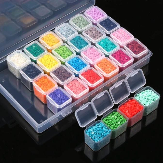 Plastic Pill Storage 28 Grids with Container