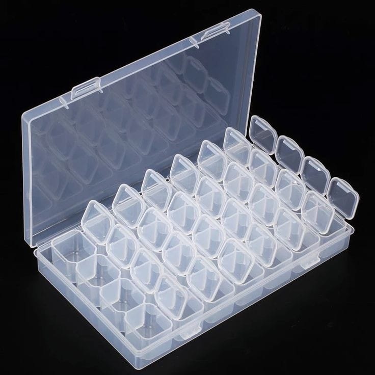 Plastic Pill Storage 28 Grids with Container