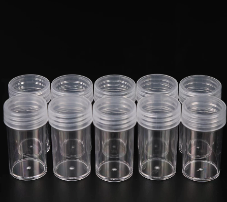 15ml Vials PVC Plastic Mini Jar Bottle Screw Cap 12pack