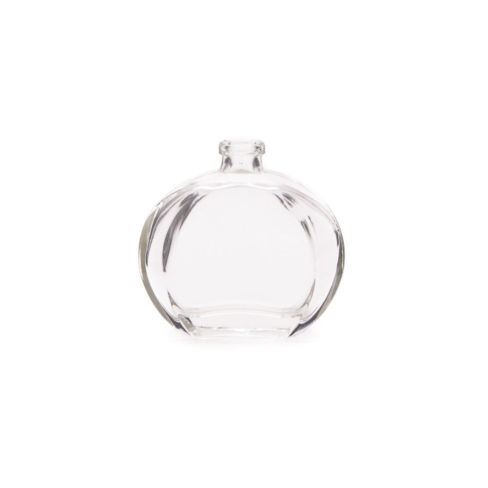 Perfume Glass Bottle Round Flint 35ml with Pump Crimp 15mm with Overcap K1485