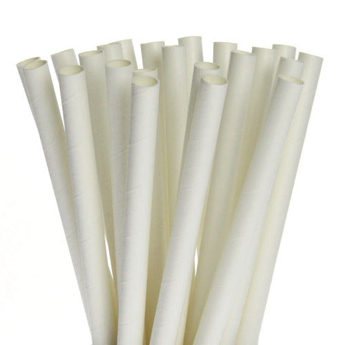Paper Straws 8mm White 1000s