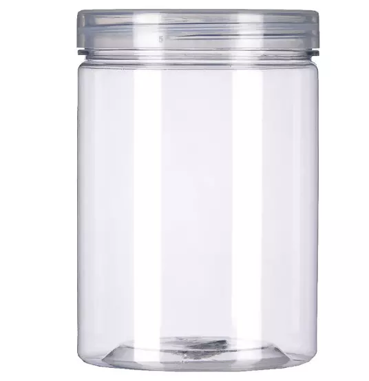 200ml PET Plastic Jar Bottle with Lid Transparent