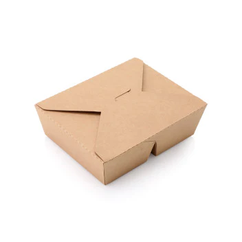 Kraft Paper Food Lunch Box 2 Divison Box