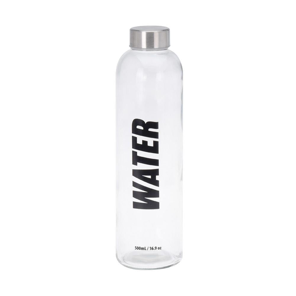 Glass Water Drinking Bottle 750ml Patterned