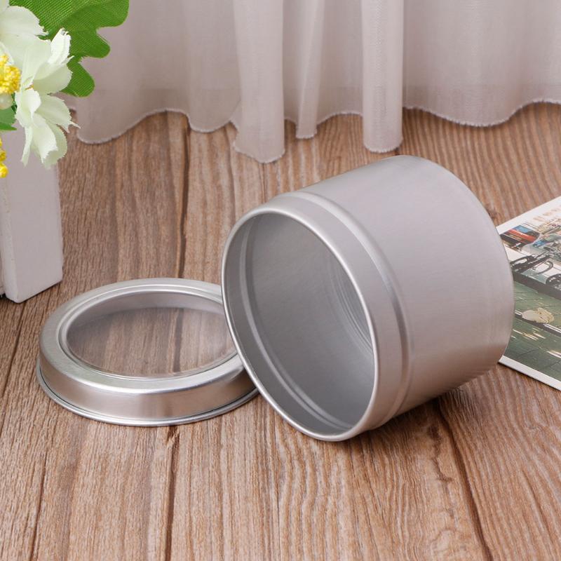 Gift Tin Box Round with Window Lid 4x2cm