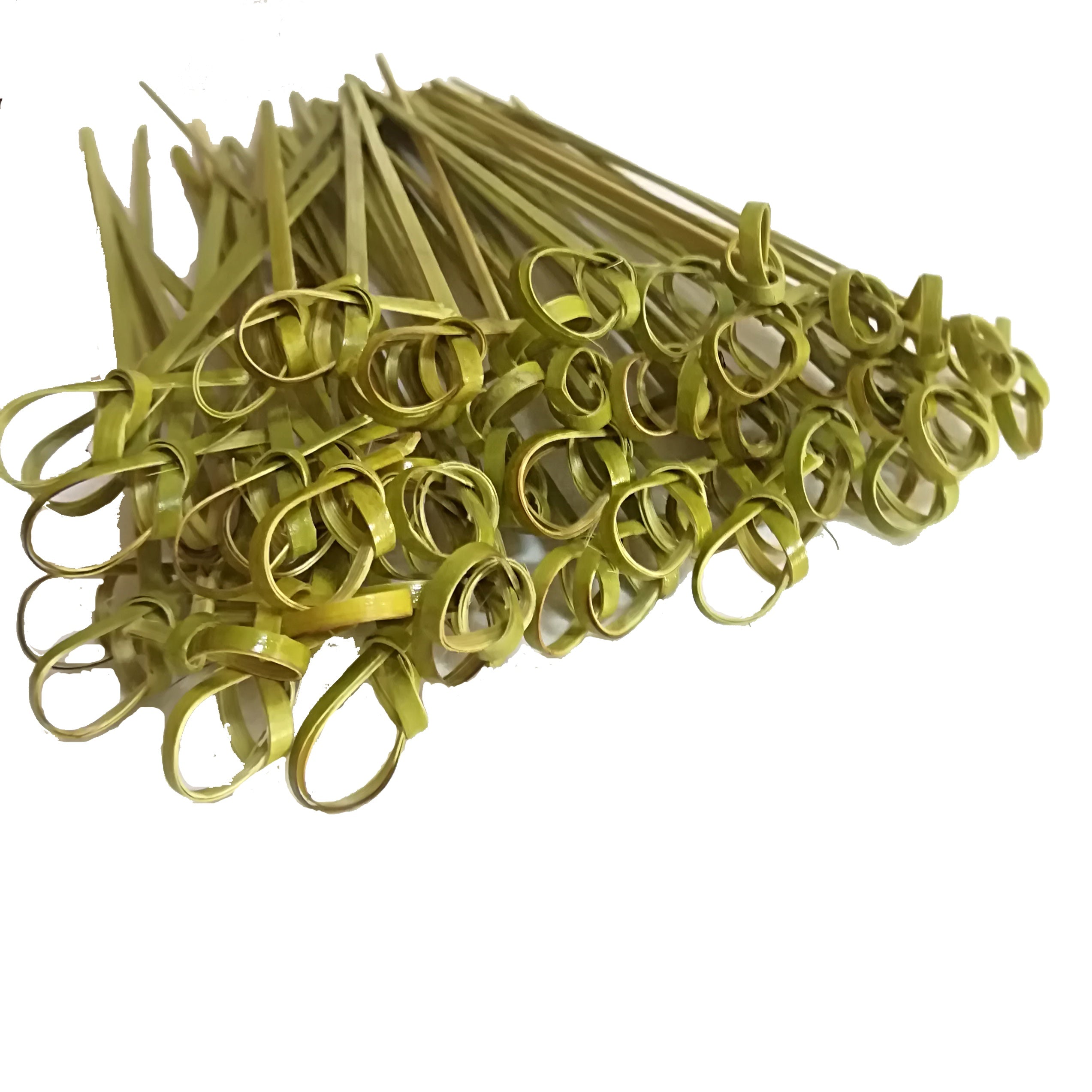 Bamboo Disposable Knot Picks 12cm Heart Shaped 50pack