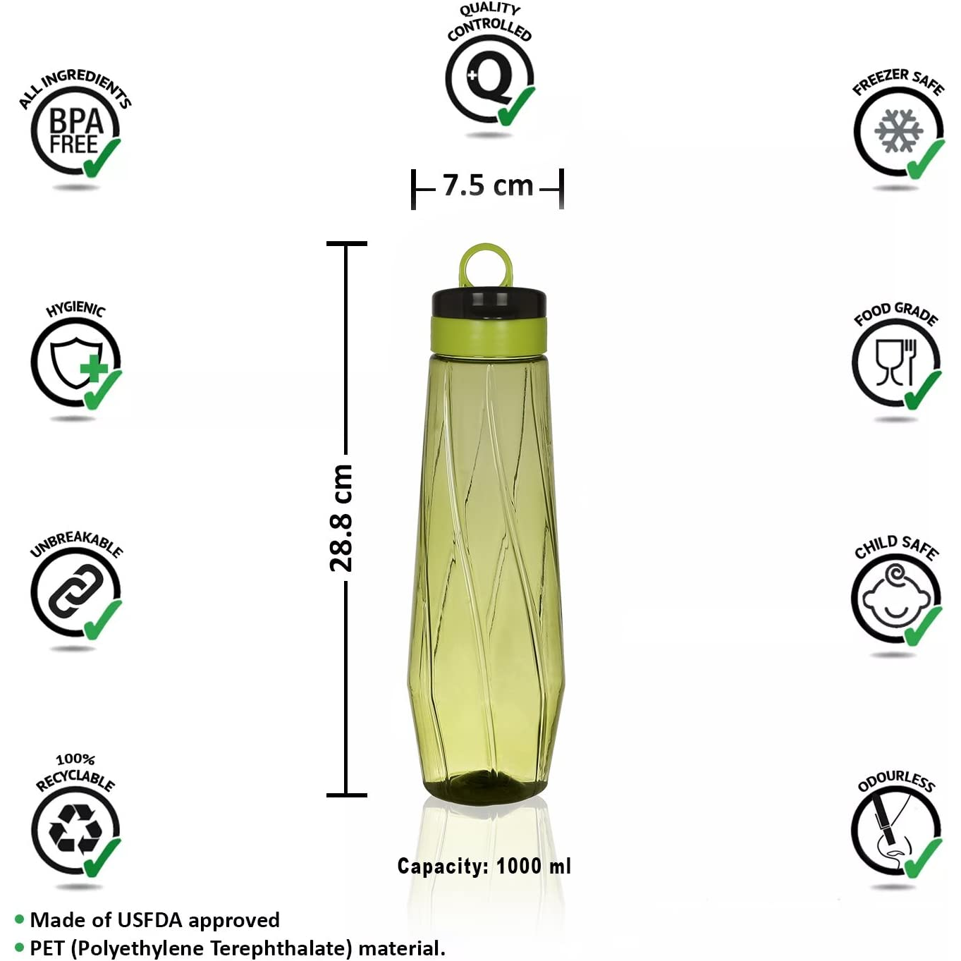 Sports Water Bottle 1L Steelo Sienna