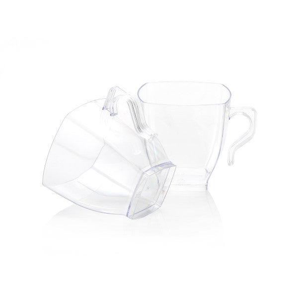 Coffee Mug 250ml Clear PP Plastic 12pack