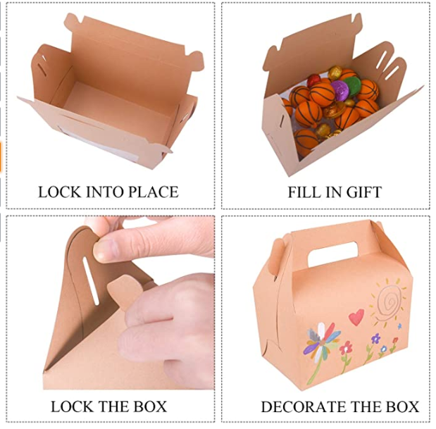 Gift Takeaway Food Treats Box Small with Window and Handle