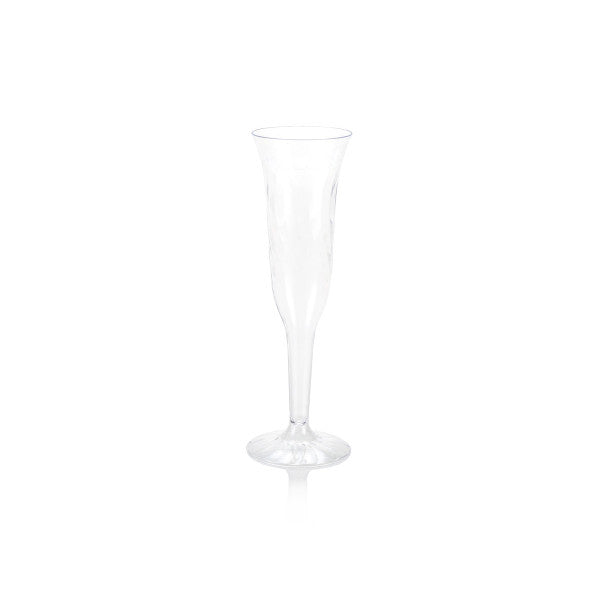 Disposable Party Cup Fluted Stemmed Champagne 165ml Crystal Wave 8pack