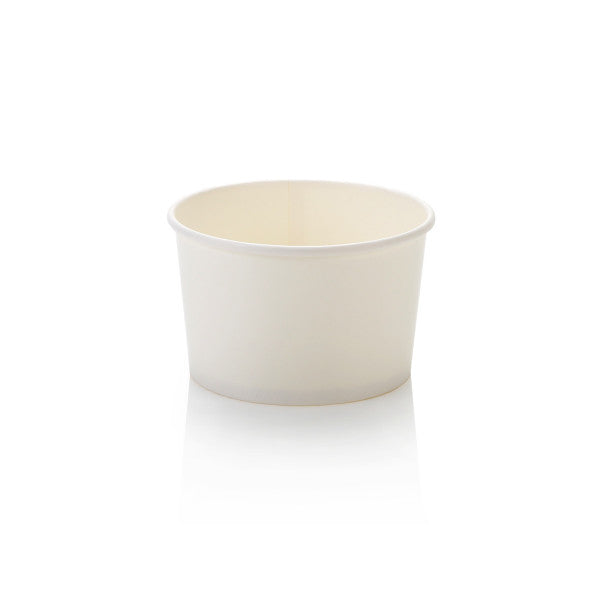 Noodle Soup Tub White 500ml with Clear Lid 114mm 10 Pack