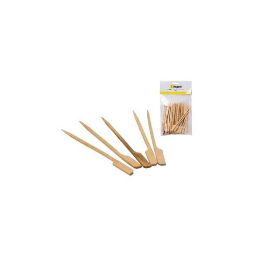 Regent Bamboo Disposable Food Paddle Picks 110mm 50pack 35105