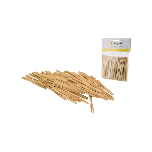 Regent Bamboo Disposable Forks 88mm 100pack 35113