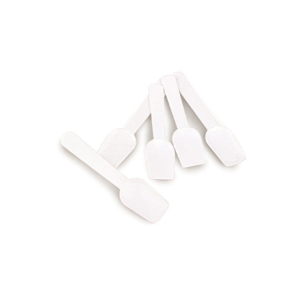 Ice Cream Paddle Spoons Plastic White 100pack