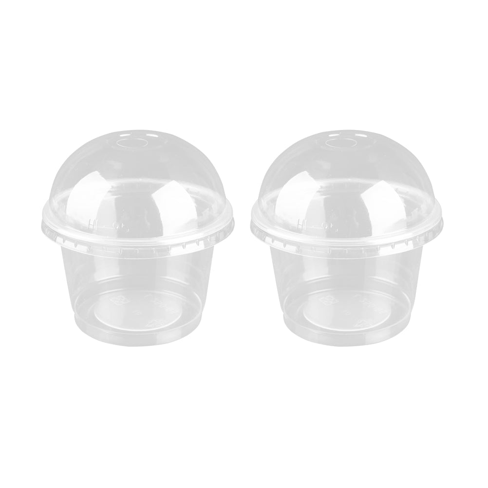 Zibo Ice Cream Cups 250ml Clear Tubs T436 with Open Dome Lid L811 5pack