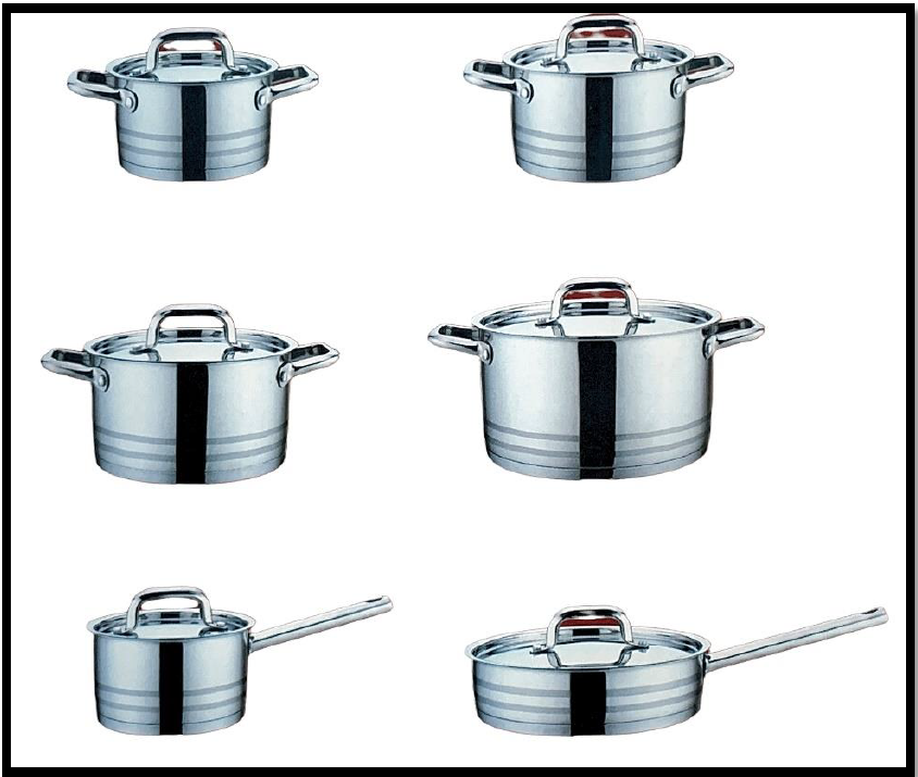 Delica Pot Set 12Pcs Heavy Duty DK12119SL P398