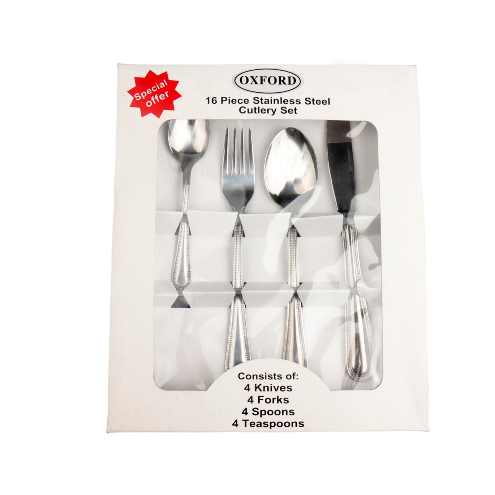 Oxford Cutlery Set 16Pcs Beaded CT196