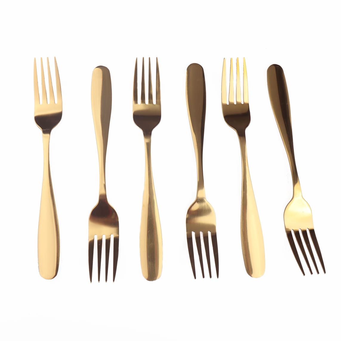 Forks Teardrop Gold Stainless Steel 6pcs