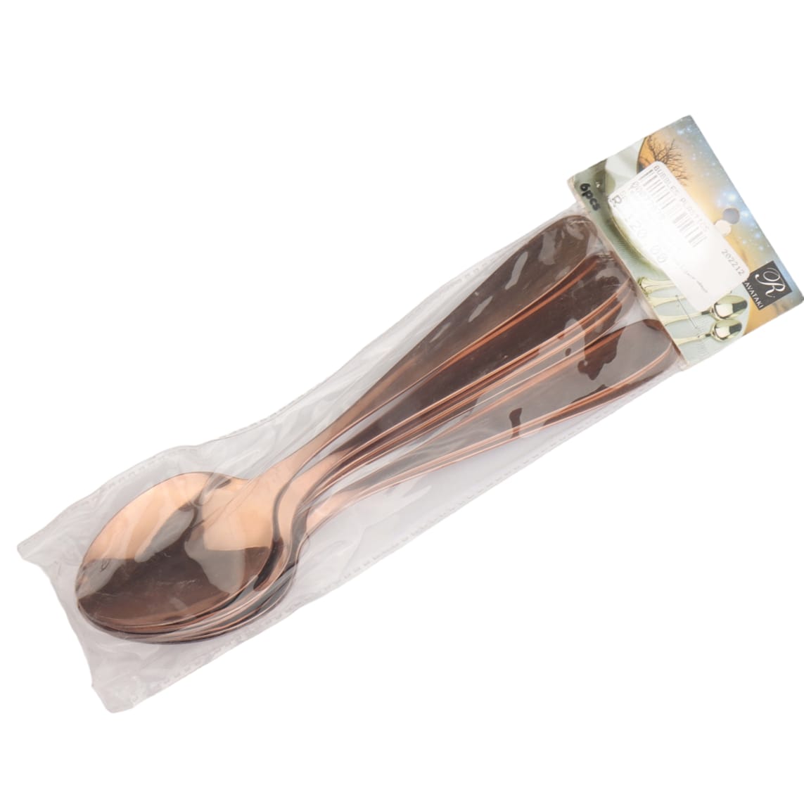 Dessert Spoons Teardrop Rose Gold Stainless Steel 6pcs CT696-6