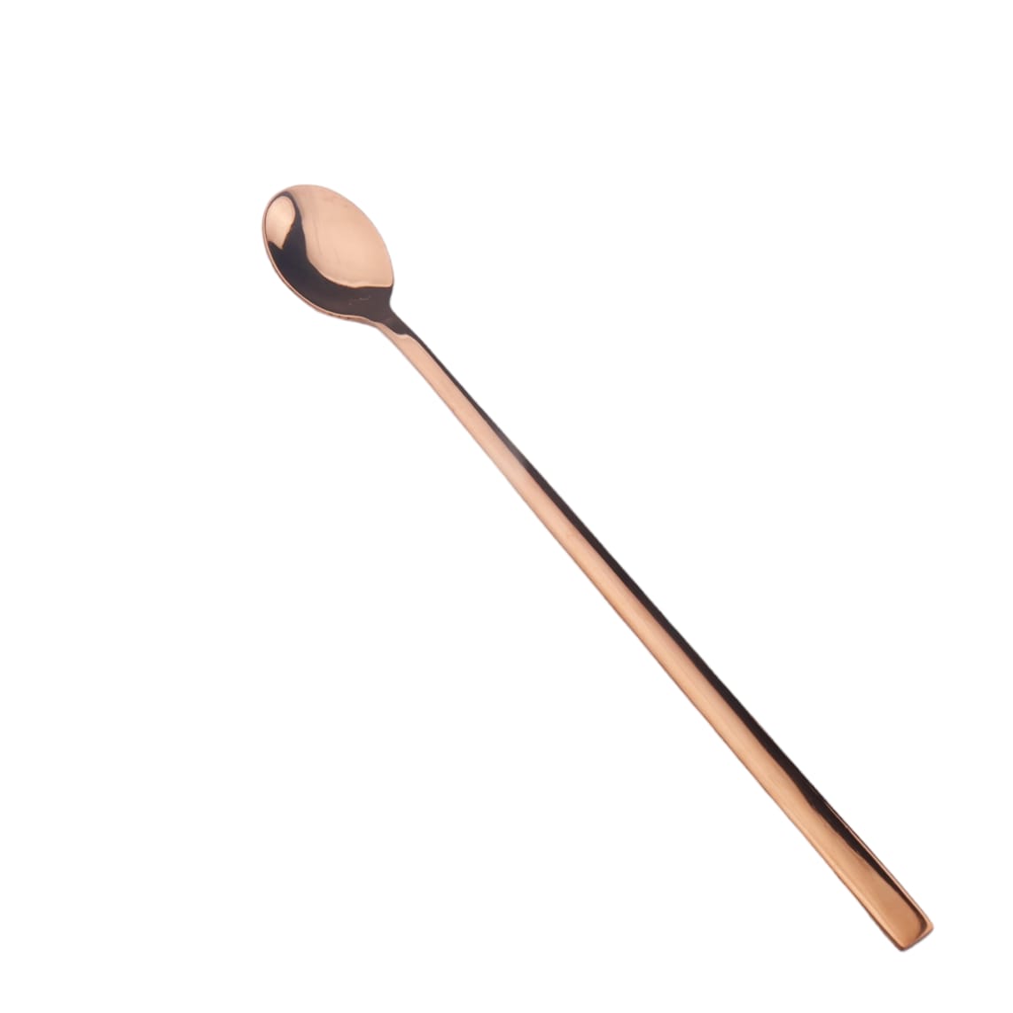 Stainless Steel Soda Spoon 6Pcs Rose Gold Square Handle Colour