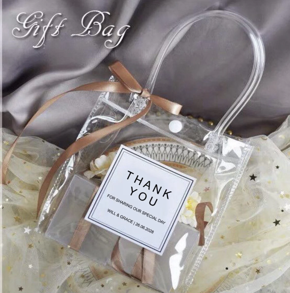 PVC Gift Bag Transparent with Handle