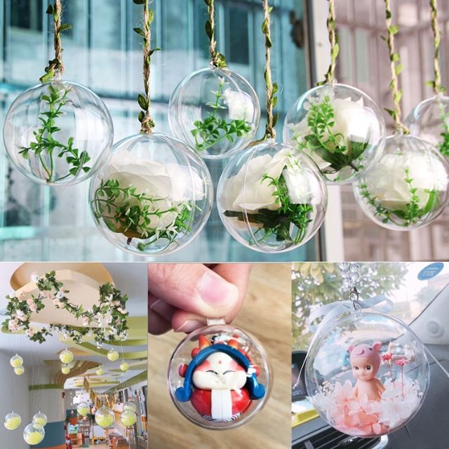 Acrylic Clear Plastic Ball Bubble Ornaments Assorted