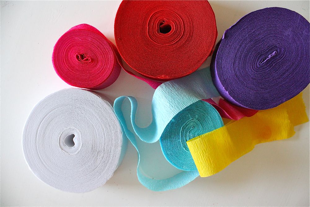 Party Paper Streamers  2.5cmx12m 6pack