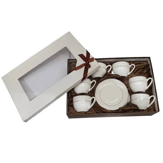 Ceramic Tea Cup & Saucer 12pc Set SGN2475