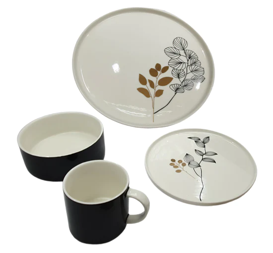 Porcelain Dinner Set 16pc Flower Decal SGN2458