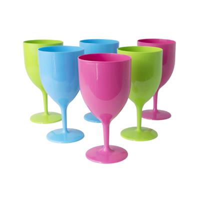 375ml Plastic Tumbler Stemmed Party Cup 6pc