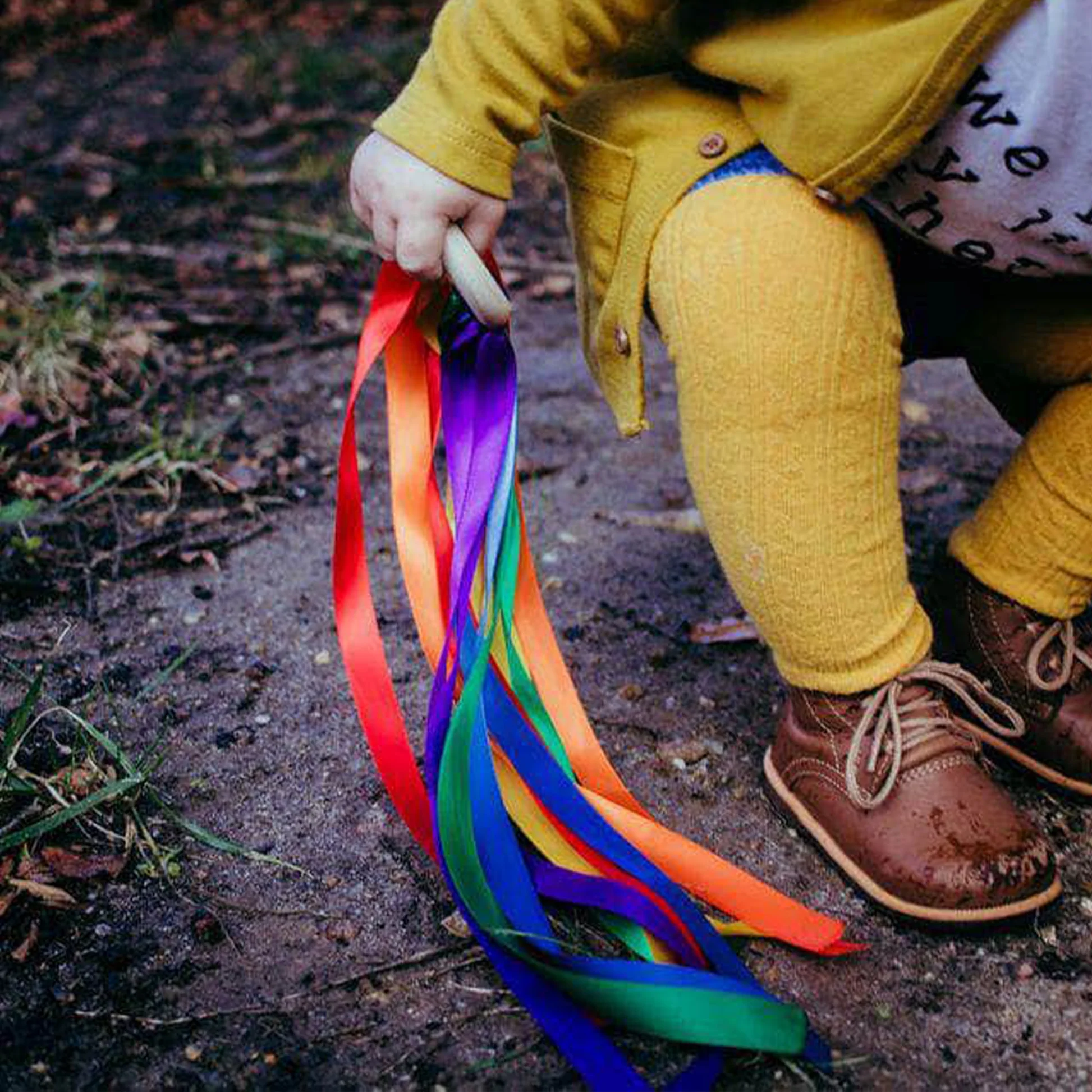 Rainbow Ribbon 120cm with Adjustable Cord