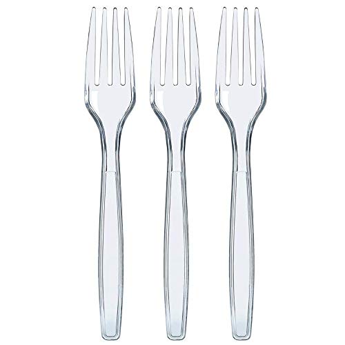 Clear Plastic Forks 8.5cm Reusable 50pack