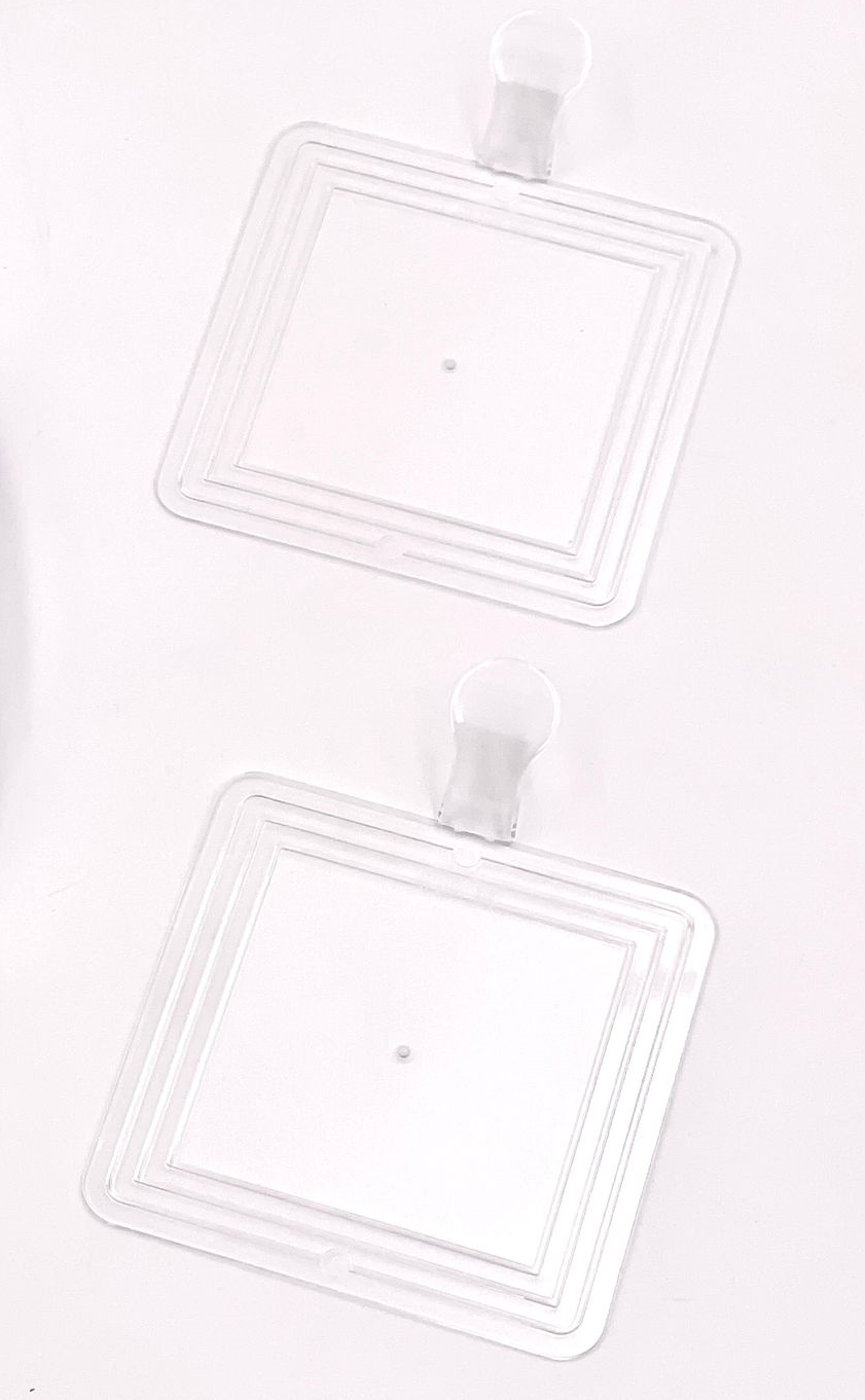 Mini Cake Board Squares Disposable Plastic Acrylic 72x72mm 20pack