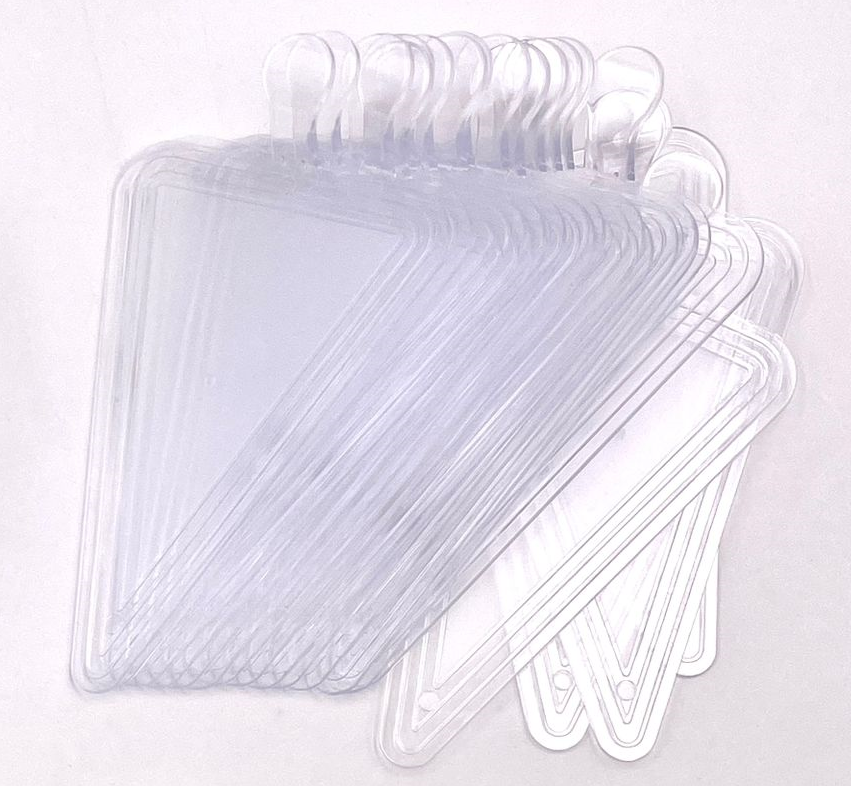 Disposable Plastic Acrylic Triangle Mini Cake Board 118x78mm 20Pack