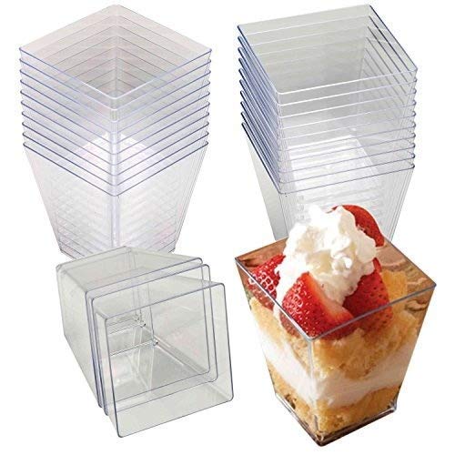 Acrylic Mini Dessert Cup 125ml with Lid 40pack