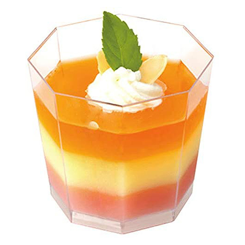 Acrylic Mini Dessert Cup 180ml with Lid 25pack