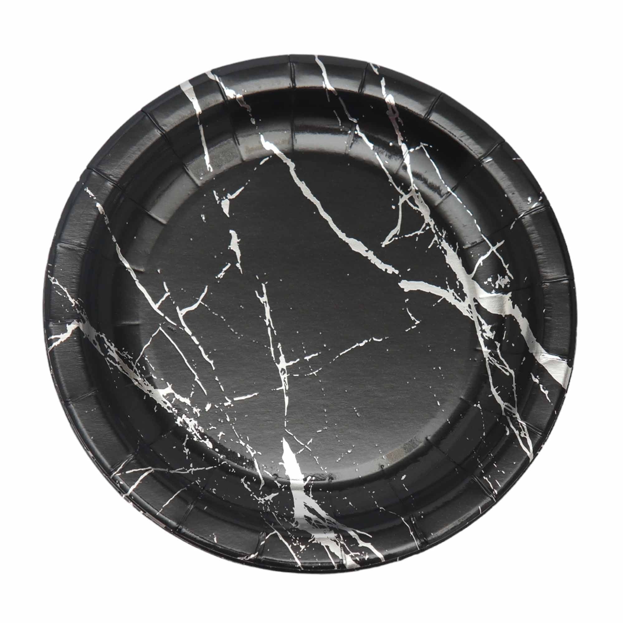 Disposable Party Paper Plates Marble Print 7inch 18cm 8pack