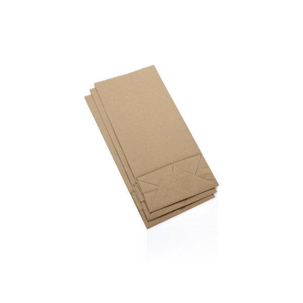 Brown Kraft Paper Bags No.3 12.6x21.5+6.5cm 50pack