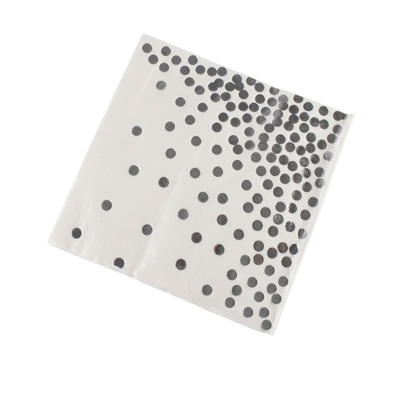 Luncheon Napkin Paper Serviettes 2ply 33x33cm Dot Print 20pack
