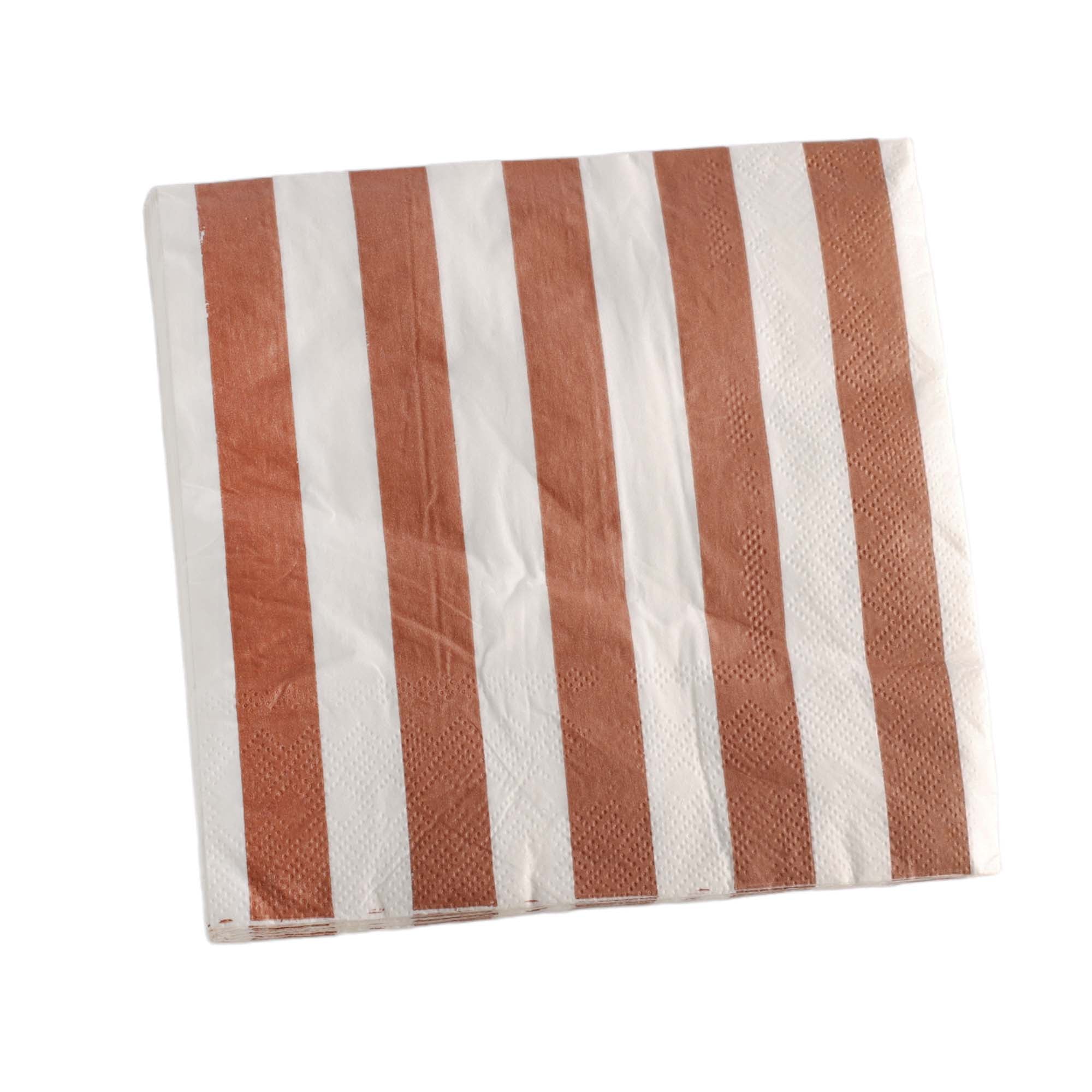 Luncheon Napkin Paper Serviettes 2ply  Stripe Print 33x33cm 20pack