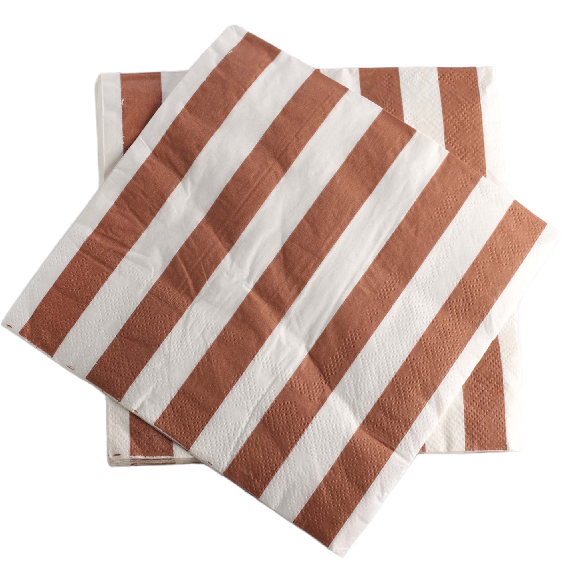 Luncheon Napkin Paper Serviettes 2ply  Stripe Print 33x33cm 20pack
